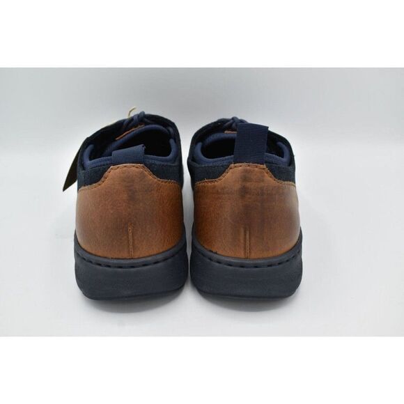 Born Mens Size 12 Marcus Navy Brown Wool Fabric Lace Up Casual Shoes Sneakers - Picture 8 of 11